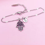Palm Hamsa Hand Bracelet in Silver, Keychain and Necklace in Option, N2618