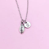 Football Necklace in Silver, Keychain and Bracelet in Option, N33