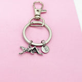 Grasshopper Keychain in Silver, N309D