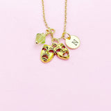 Comedy Tragedy Theater Drama Necklace in Gold, Graduation Gift, N1040