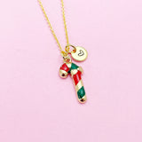 Candy Cane Necklace in Gold, N618