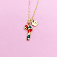 Candy Cane Necklace in Gold, N618