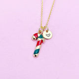 Candy Cane Necklace in Gold, N618