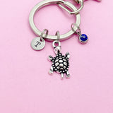 Turtle Charm Keychain in Silver, Turtle Love Pet Gifts Ideas, N5574