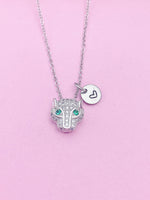 Leopard Necklace in Silver or Gold, Personalize Customize Jewelry, N5575