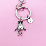 Robot Keychain in Silver, Robotic Engineering Personalized Gifts, N5176