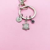 Turtle Charm Keychain in Silver, Turtle Club Gifts Ideas, N5576