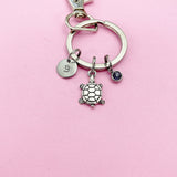 Turtle Charm Keychain in Silver, Turtle Club Gifts Ideas, N5576
