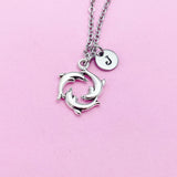 Dolphin Necklace in Silver or Gold, N148