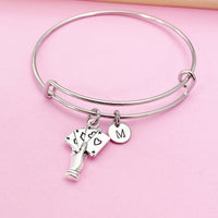 Hand with Poker Cards Bracelet in Silver, AN141