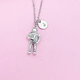 Silver Astronaut Space Charm Necklace, N5578