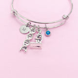 Microscope DNA Bracelet in Silver, N2260