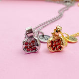 Pomegranate Necklace in Gold or Silver, AN3796