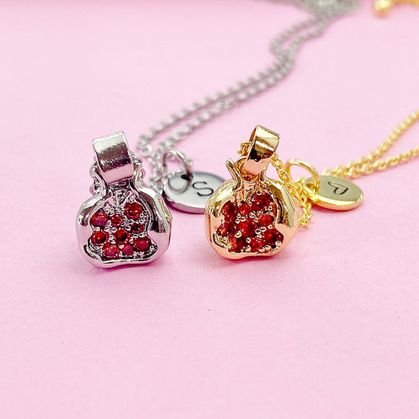 Pomegranate Necklace in Gold or Silver, AN3796