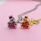 Pomegranate Necklace in Gold or Silver, AN3796