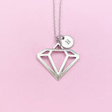 Diamond Necklace in Gold or Silver, Mother's Day Gift, Personalized Gift, Best Friend Gift, Coworker Gift, N116