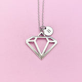 Diamond Necklace in Gold or Silver, Mother's Day Gift, Personalized Gift, Best Friend Gift, Coworker Gift, N116