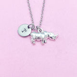 Rhinoceros Charm Necklace in Silver, N1740A