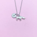 Rhinoceros Charm Necklace in Silver, N1740A