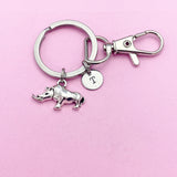 Rhinoceros Charm Keychains in Silver, AN2103