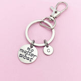 No Matter What Keychain in Silver, Best Friends Mother Daughter Gifts, N1279