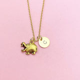 Hippopotamus Necklace in Gold, N465