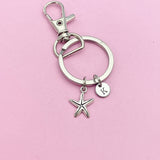 Starfish Charm Keychain in Silver, N2642