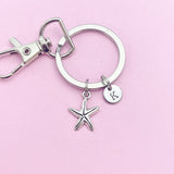 Starfish Charm Keychain in Silver, N2642
