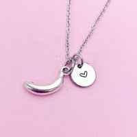 Plantain Banana Necklace in Silver, N5580