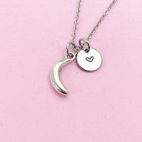 Plantain Banana Necklace in Silver, N5580