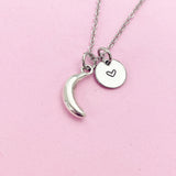 Plantain Banana Necklace in Silver, N5580
