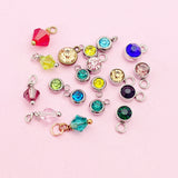 Rhinestone Birthstone Charm - Add-on Jewelry