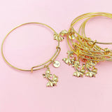 Gold Goldfish Charm Bracelet, 18K Gold Plated Fish Charm, N220A