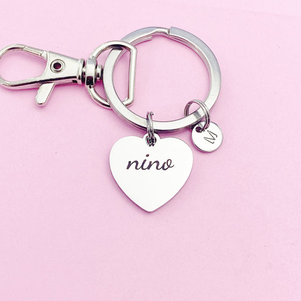 Nino Keychain, Stainless Steel Nino Gifts, Nino Gift, Personalized Gifts, N4731