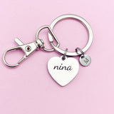 Nina Keychain, Stainless Steel Nina Gift, Personalized Gift, N4730