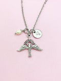 Holy Spirit Dove Necklace in Silver, Christian Dove Charm, Bird, Dove with Sun Ray Charm, Personalized Gift, Christmas Gift, N367