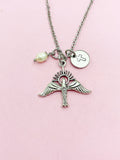 Holy Spirit Dove Necklace in Silver, Christian Dove Charm, Bird, Dove with Sun Ray Charm, Personalized Gift, Christmas Gift, N367