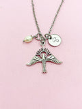Holy Spirit Dove Necklace, Personalized Christian Charm, Silver Tone