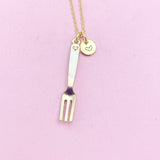 Gold Tableware Fork Charm Necklace Best Seller Christmas Gifts, N2261