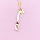 Gold Tableware Fork Charm Necklace Best Seller Christmas Gifts, N2261
