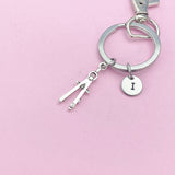 Architect Compass Keychain, Initial Charm, Graduation Gift, H2265
