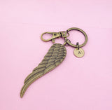 Guardian Angel Wing Keychain in Bronze, N1107