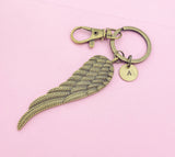 Guardian Angel Wing Keychain in Bronze, N1107