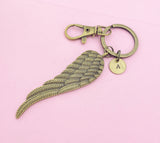 Guardian Angel Wing Keychain in Bronze, N1107
