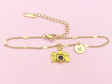 Gold Camera Charm Bracelet, Photography Student Gift, AN3948