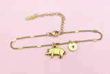 Gold or Silver Pig Charm Bracelet, BN1504