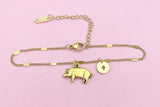 Gold or Silver Pig Charm Bracelet, BN1504