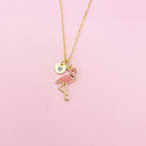 Gold Flamingo Charm Necklace, N2678