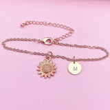 Rose Gold Sunflower Bracelet Flower Jewelry, DN1573