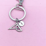 Protractor Triangle Ruler Keychain, Bracelet Necklace in Option, Engineer Architect Gifts, BN767
